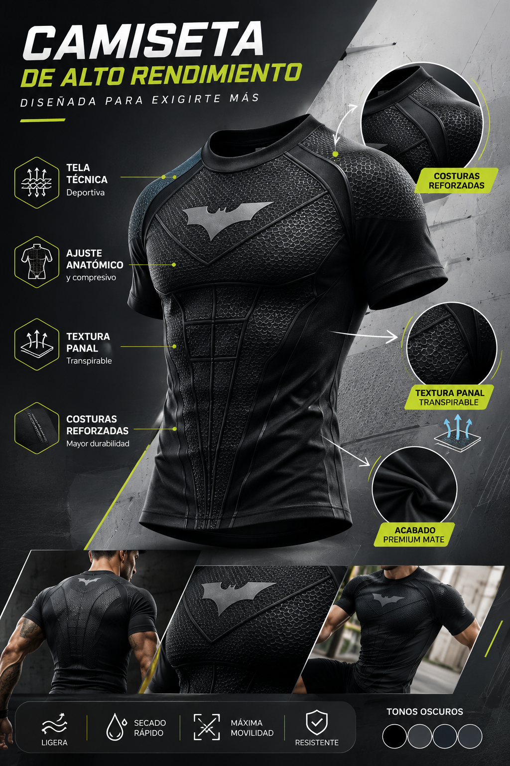 Diseño de camisa de alto rendimiento para Cool Shop
