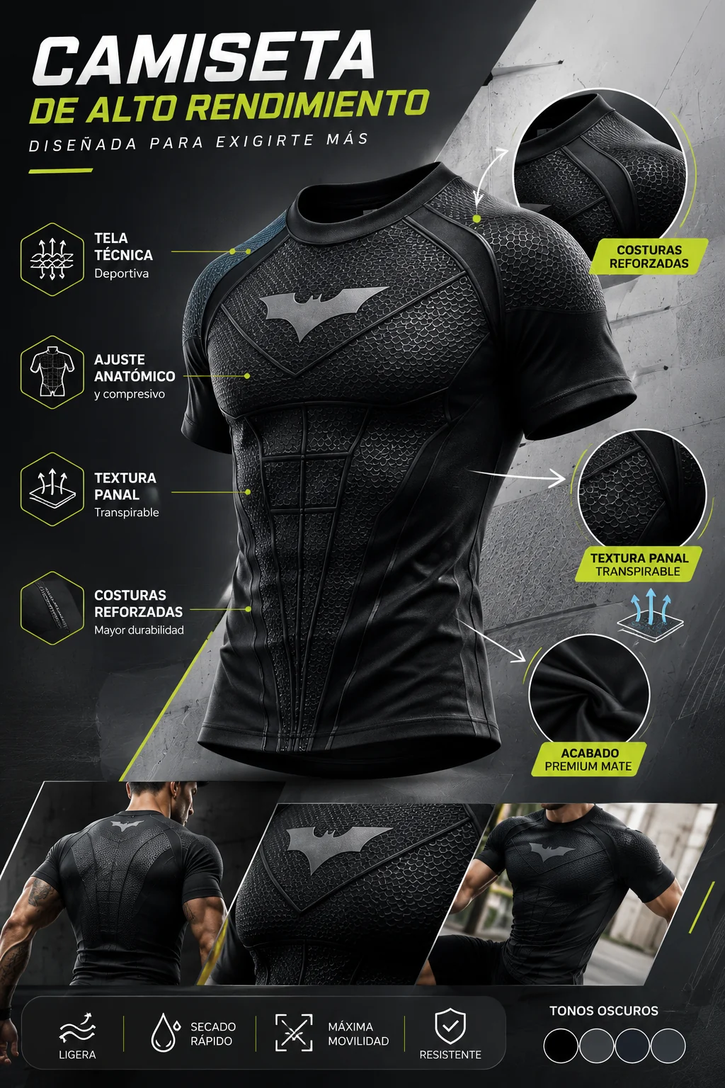 Diseño de camisa de alto rendimiento para Cool Shop