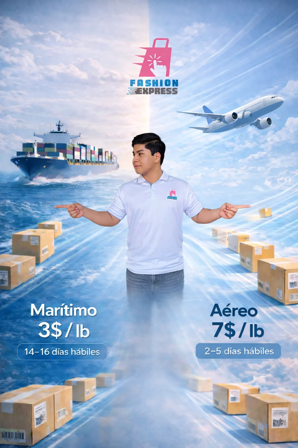 Publicación comercial de envíos para Fashion Express