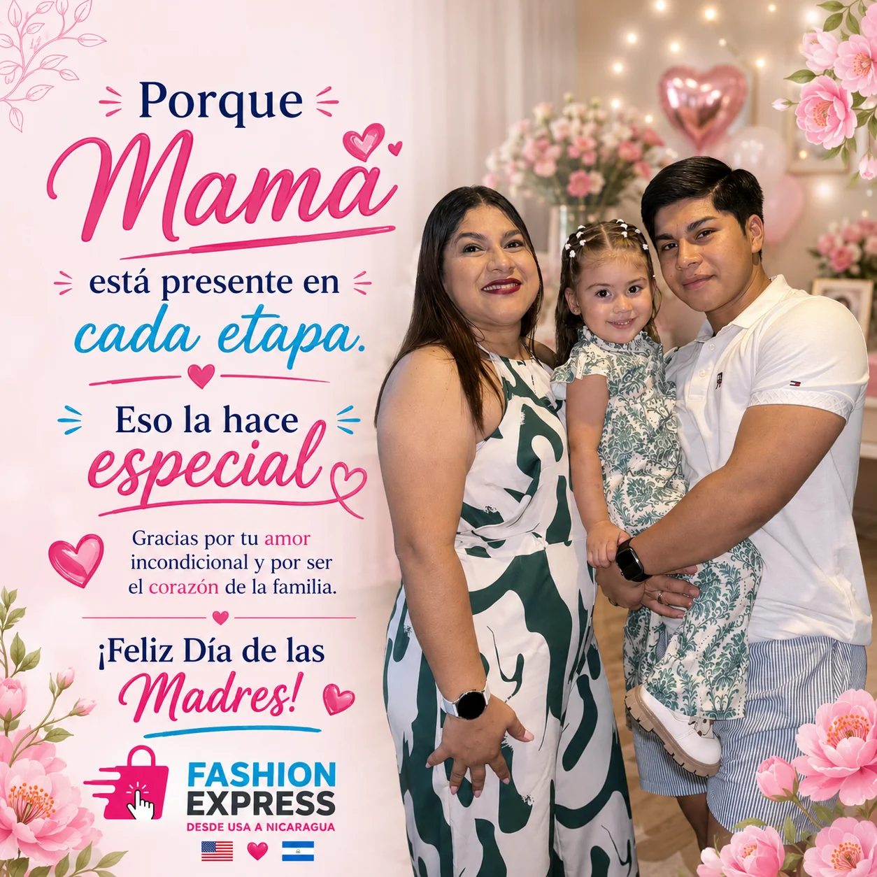 Diseño del Día de las Madres para Fashion Express