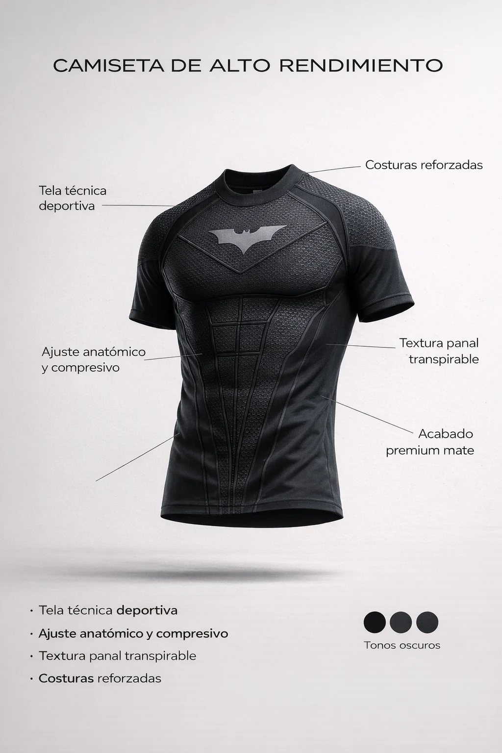 Diseño de camisa de compresión para Cool Shop
